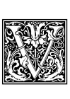 dekorativ alfabet - V