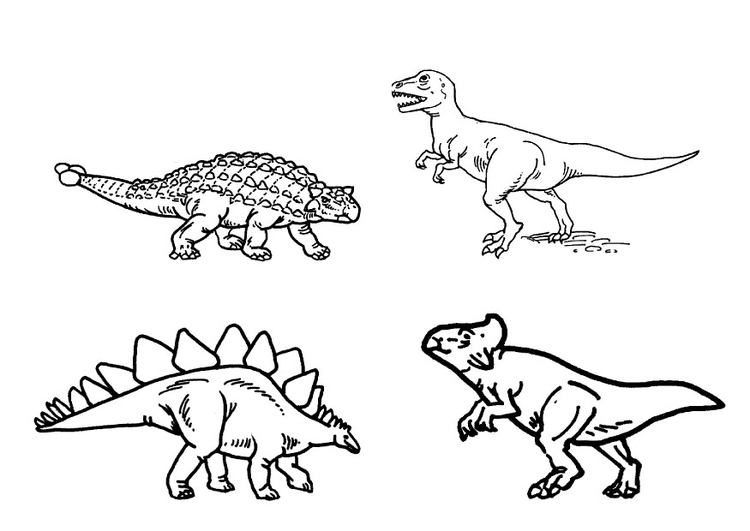 Bilde å fargelegge dinosaurer