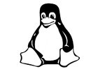 en pingvin som sitter