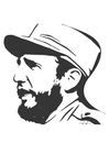 Bilder � fargelegge Fidel Castro