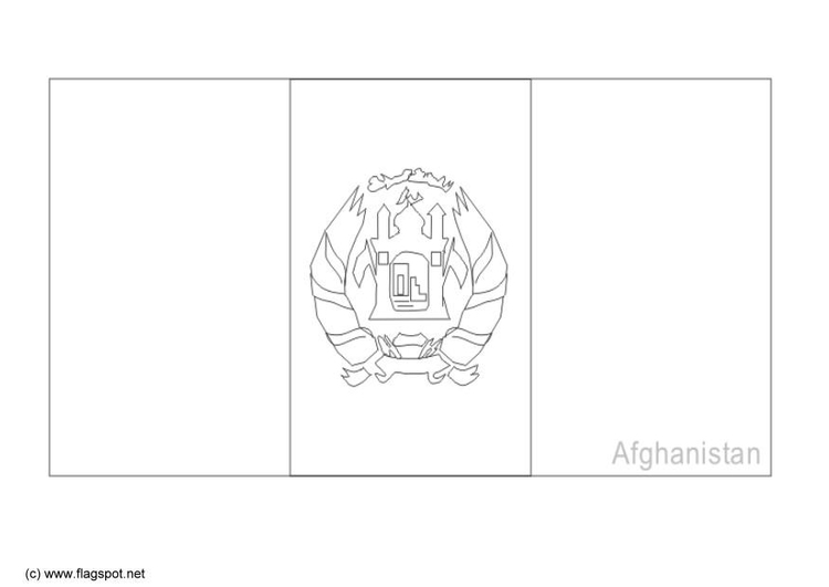 Bilde å fargelegge flagg fra Afghanistan