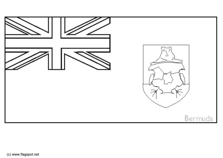 Bilde å fargelegge flagg fra Bermuda