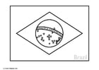 Bilder � fargelegge flagg fra Brasil