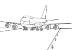 Bilder � fargelegge fly 747