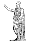 Bilder � fargelegge gudinnen Athena