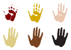 Bilder � fargelegge håndavtrykk