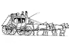 hester med vogn