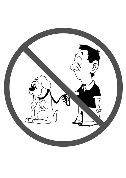 Bilde å fargelegge hunder forbudt