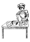 Bilder � fargelegge kvinnelig kokk