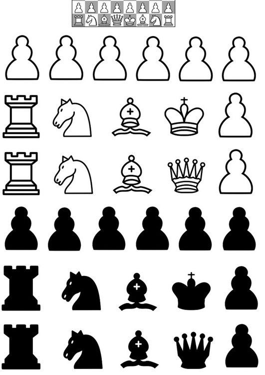 Bilde å fargelegge sjakkbrikker