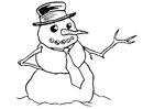 Bilder � fargelegge snømann
