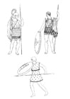 Bilder � fargelegge soldater i antikkens Grekenland