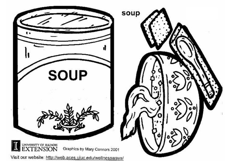 Bilde å fargelegge suppe