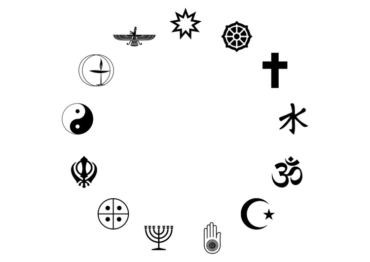 Bilde å fargelegge verdensreligioner