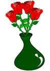 bilder roser i en vase