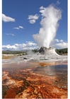Fotografier erupsjon i Yellowstone Nasjonalpark, USA