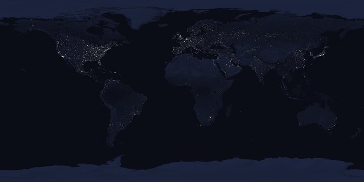Foto Jorden om natten