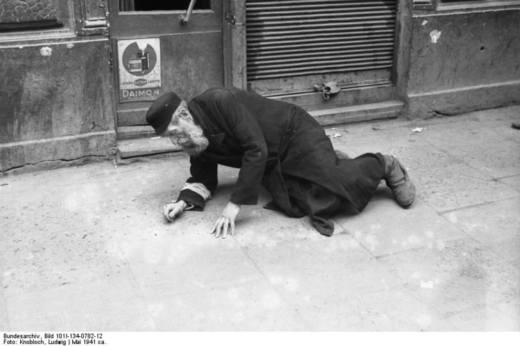 Foto Polen - Warsawas ghetto - gammel mann