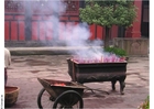 Fotografier røkelse i Chengdu-templet