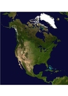 Fotografier satelittbilde av Nord-Amerika