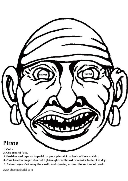 håndverk for barn pirat maske