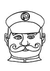 H�ndverk for barn politimann maske