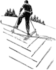 Bilde å fargelegge Ã¥ stÃ¥ pÃ¥ ski - gÃ¥ oppover