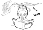 Fargeleggingsbilde Ã¥ studere historie