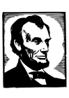Bilde å fargelegge Abraham Lincoln