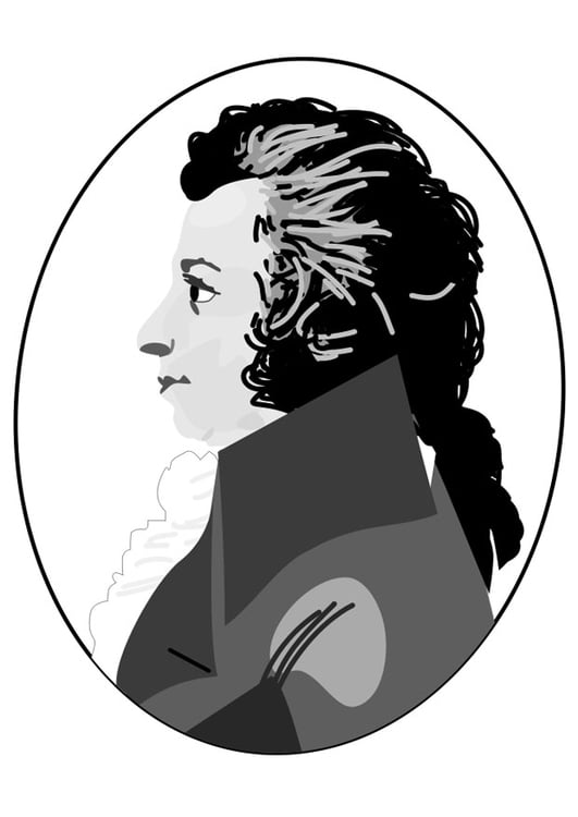 Bilde å fargelegge Amadeus Mozart