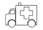 Bilde å fargelegge ambulanse