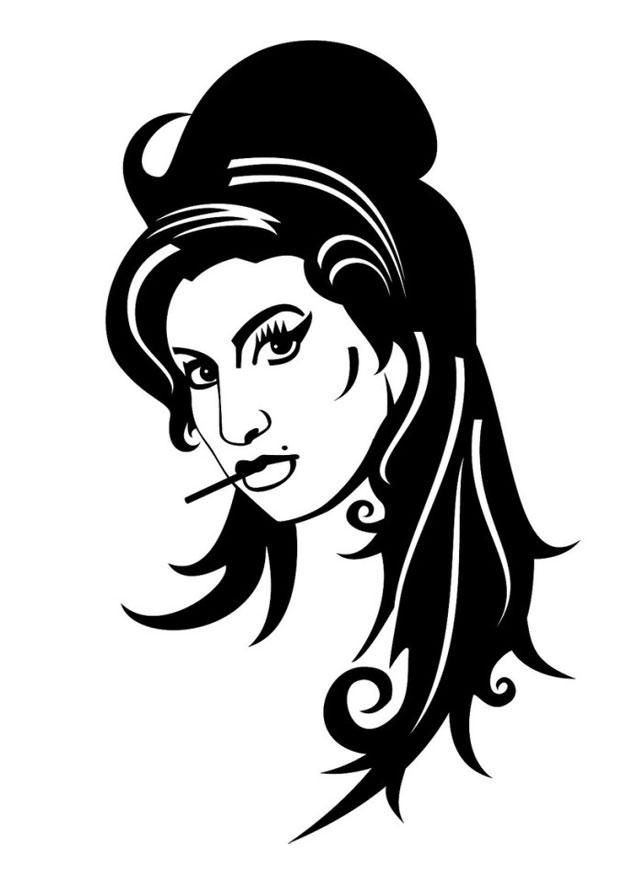 Bilde å fargelegge Amy Winehouse