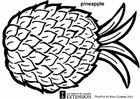 Fargeleggingsbilde ananas