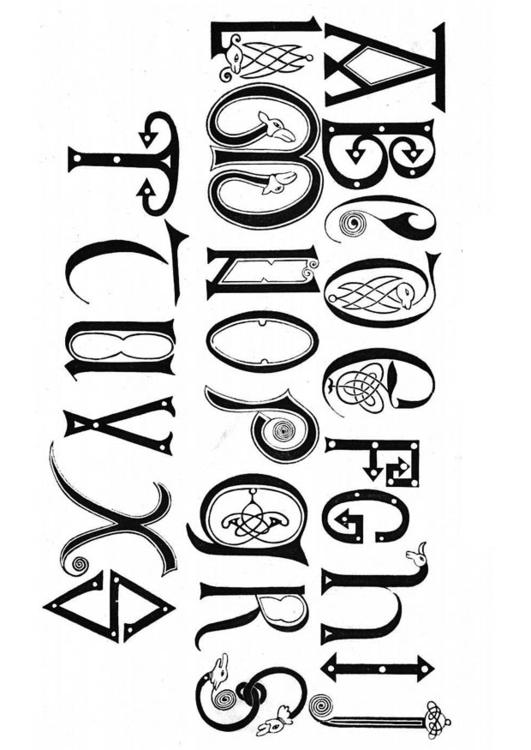 angelsaksisk alfabet fra det 8. og 9. Ã¥rhundre