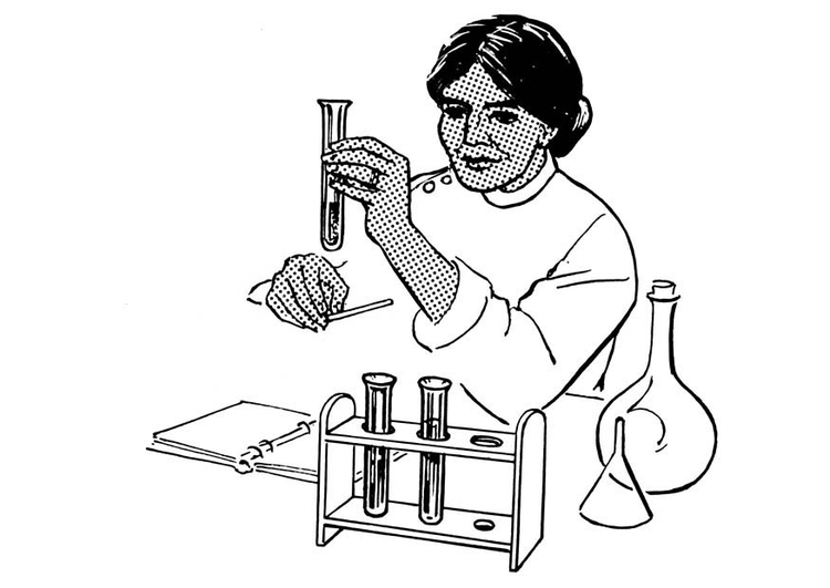 Bilde å fargelegge assistent i laboratoriet