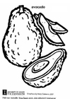 Fargeleggingsbilde avocado