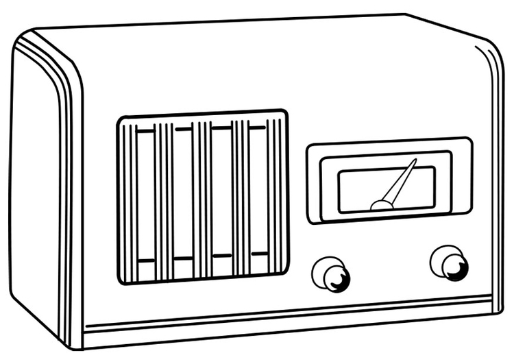 Bilde å fargelegge avslÃ¥tt radio