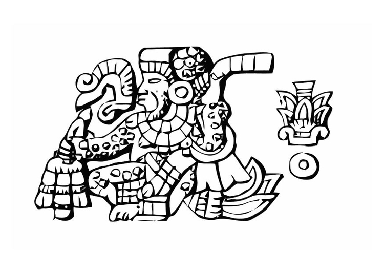 Bilde å fargelegge azteker - begravelse
