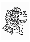 Bilder � fargelegge aztekisk gud