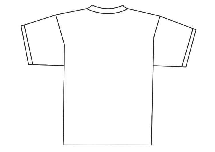 Bilde å fargelegge bak pÃ¥ en t-skjorte