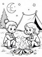 bål med marshmallows