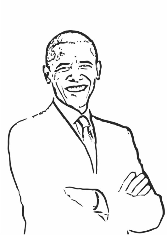 Bilde å fargelegge Barack Obama