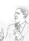 Bilde å fargelegge Barack Obama