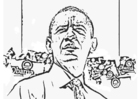 Fargeleggingsbilde barack obama