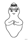 Bilder � fargelegge Barbapappa - jente