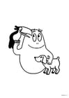 Bilder � fargelegge Barbapappa med venner