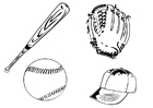 Bilder � fargelegge baseball