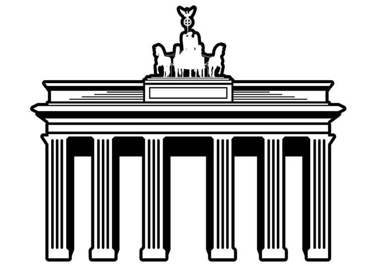 Bilde å fargelegge Berlin - Brandenburger Tor