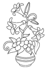 Bilde å fargelegge blomster i vase