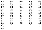 Bilder � fargelegge braille - alfabet - punktskrift